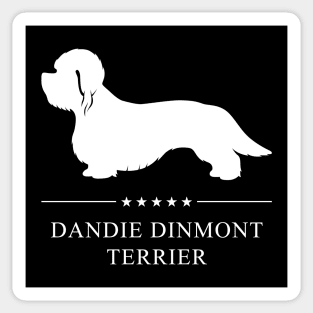 Dandie Dinmont Terrier Dog White Silhouette Sticker